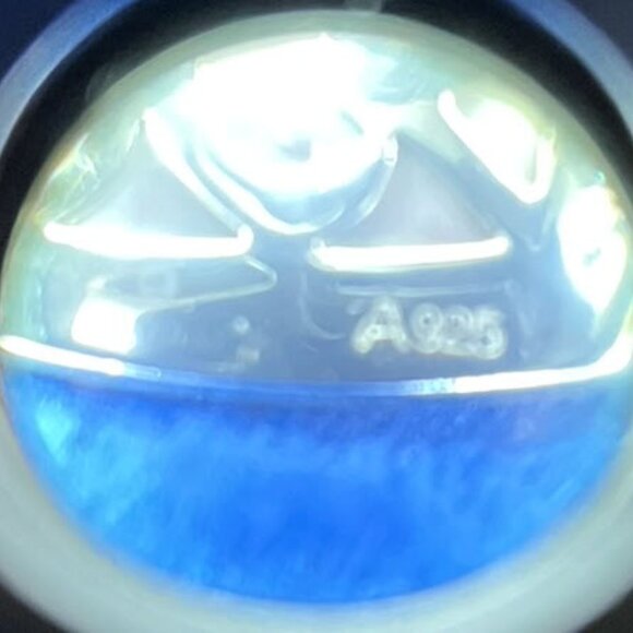 Abalone (Mother of Pearl) Heart Pendant, Marcasite Accents, Thai Sterling Silver - Picture 8 of 10